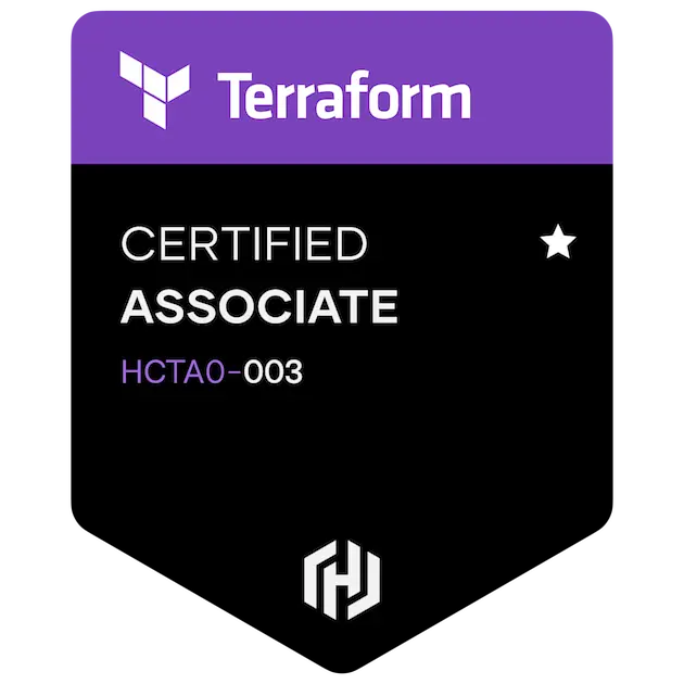 HashiCorp Terraform Associate (003) badge